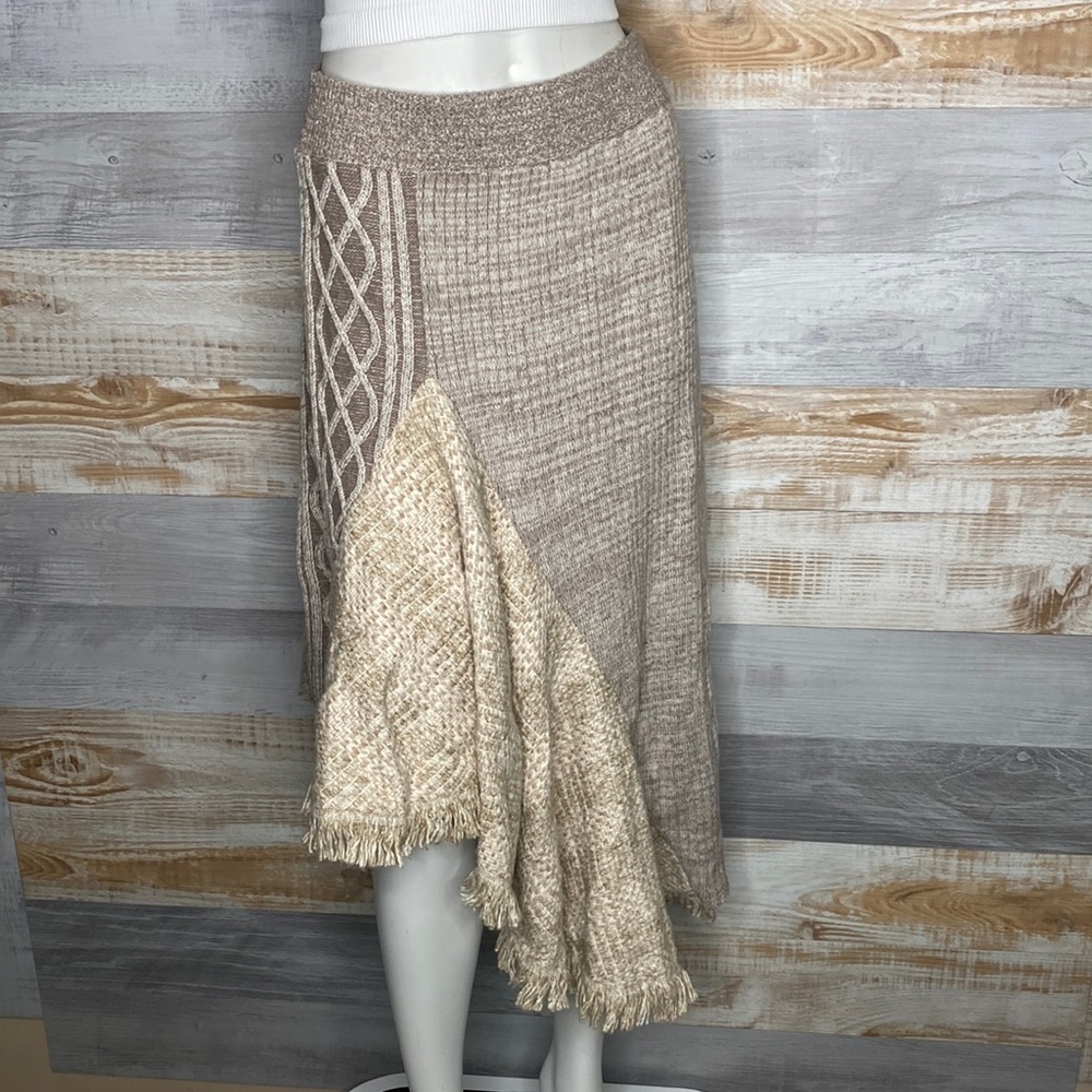 Anthropologie Sleeping On Snow Elene Asymmetrical cream size Medium - Picture 1 of 8